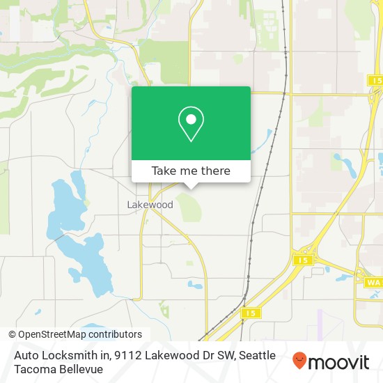 Auto Locksmith in, 9112 Lakewood Dr SW map