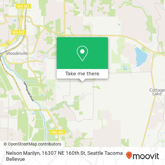 Mapa de Nelson Marilyn, 16307 NE 160th St