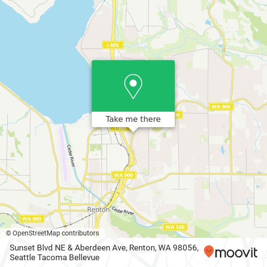 Sunset Blvd NE & Aberdeen Ave, Renton, WA 98056 map