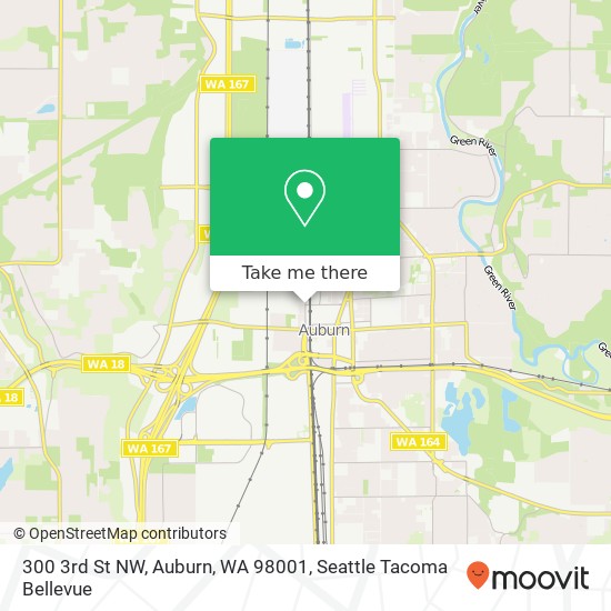 Mapa de 300 3rd St NW, Auburn, WA 98001