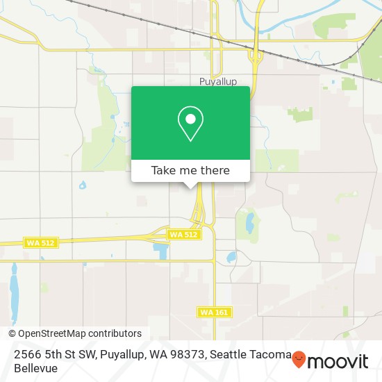 Mapa de 2566 5th St SW, Puyallup, WA 98373