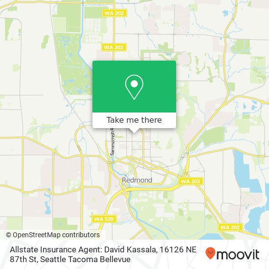 Mapa de Allstate Insurance Agent: David Kassala, 16126 NE 87th St