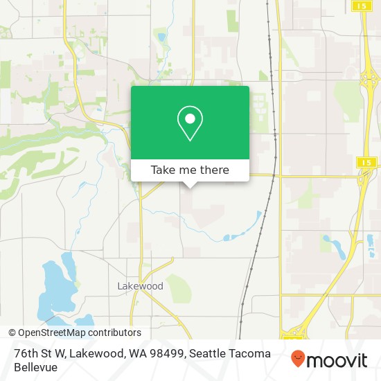 Mapa de 76th St W, Lakewood, WA 98499