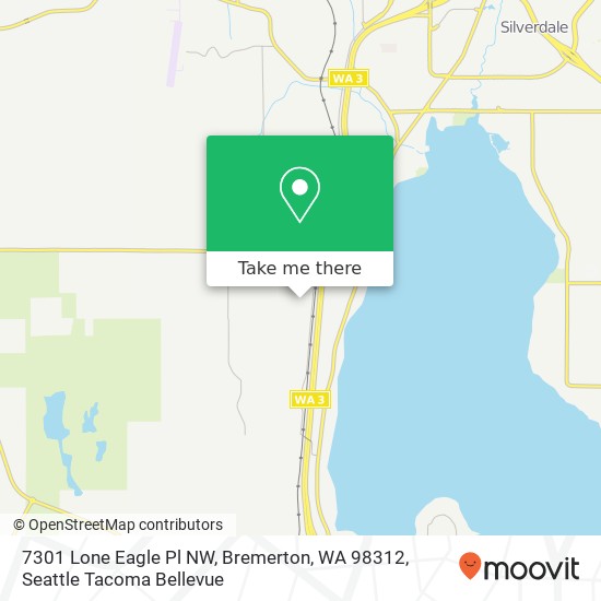 Mapa de 7301 Lone Eagle Pl NW, Bremerton, WA 98312