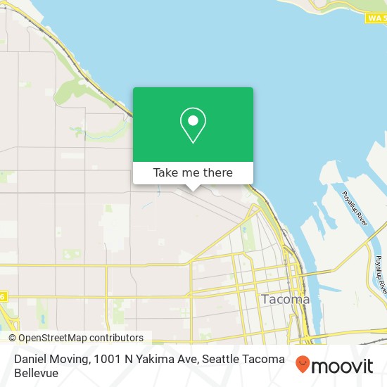 Mapa de Daniel Moving, 1001 N Yakima Ave