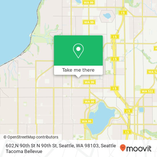 Mapa de 602,N 90th St N 90th St, Seattle, WA 98103