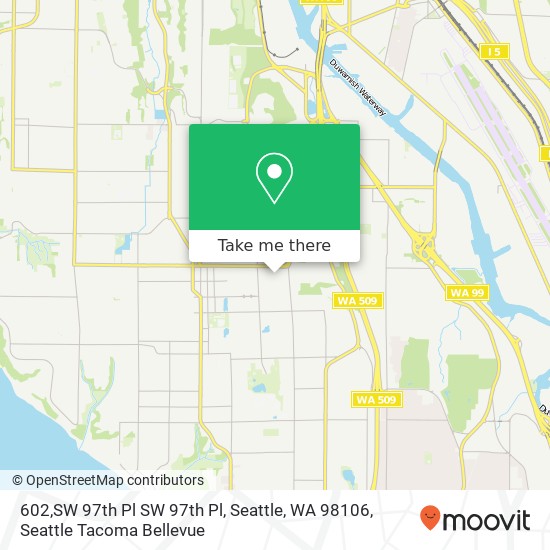 Mapa de 602,SW 97th Pl SW 97th Pl, Seattle, WA 98106