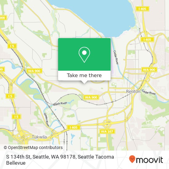 S 134th St, Seattle, WA 98178 map