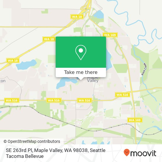 Mapa de SE 263rd Pl, Maple Valley, WA 98038