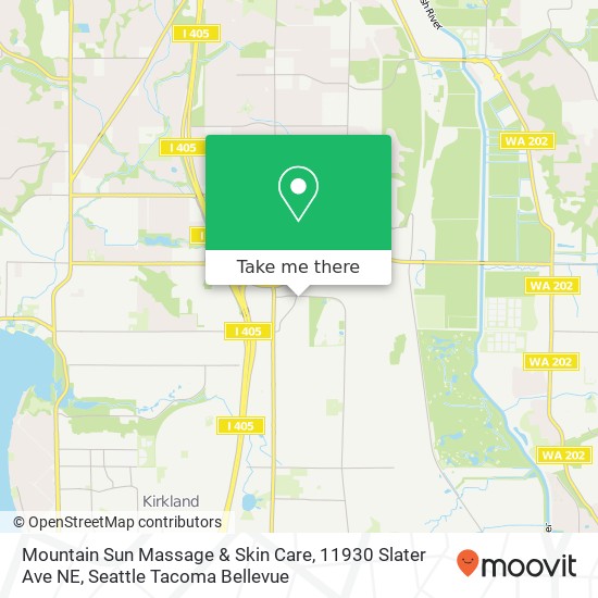 Mapa de Mountain Sun Massage & Skin Care, 11930 Slater Ave NE