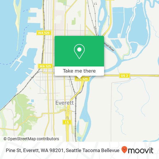 Mapa de Pine St, Everett, WA 98201