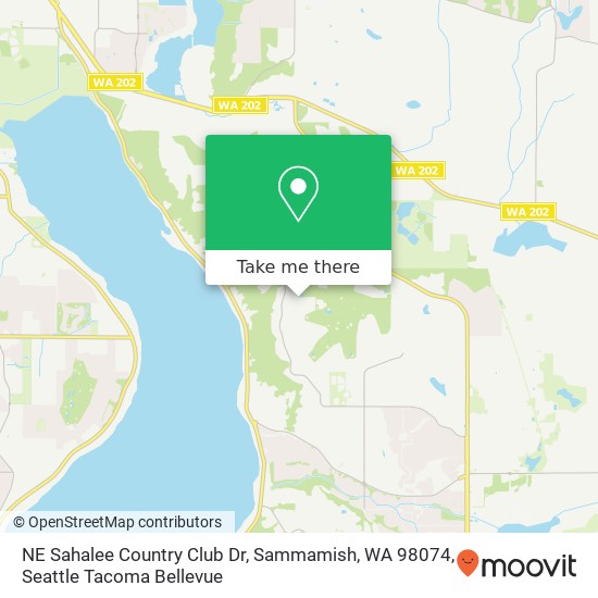 Mapa de NE Sahalee Country Club Dr, Sammamish, WA 98074