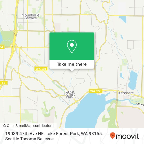 Mapa de 19039 47th Ave NE, Lake Forest Park, WA 98155