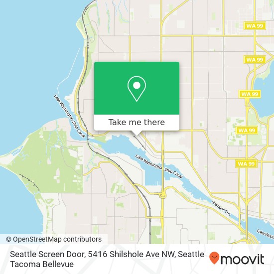 Mapa de Seattle Screen Door, 5416 Shilshole Ave NW
