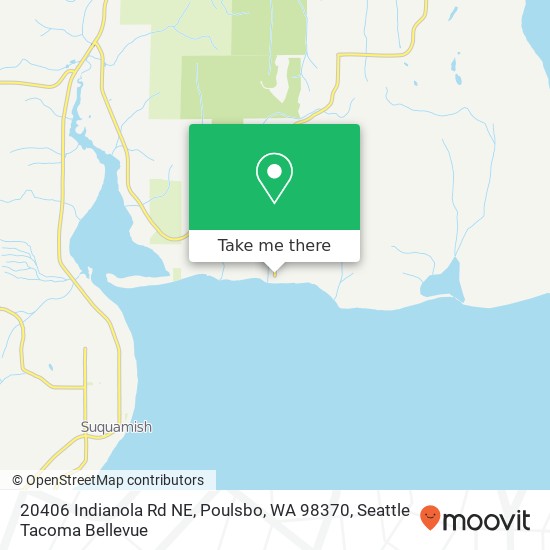 Mapa de 20406 Indianola Rd NE, Poulsbo, WA 98370