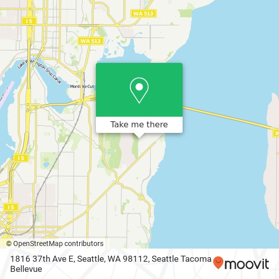 Mapa de 1816 37th Ave E, Seattle, WA 98112