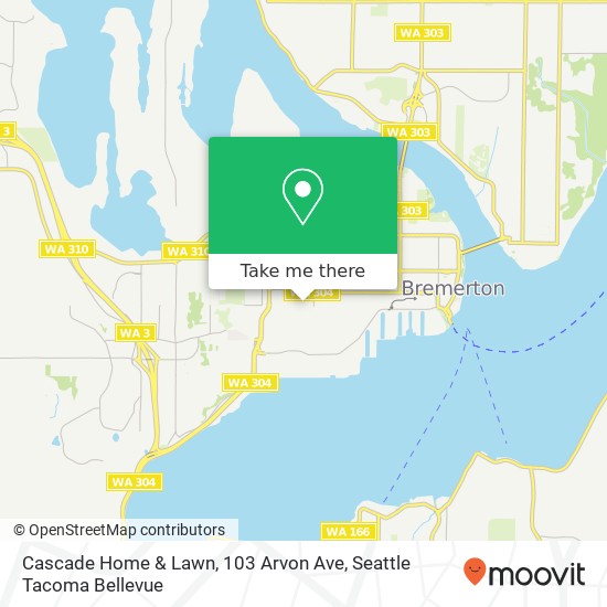 Mapa de Cascade Home & Lawn, 103 Arvon Ave