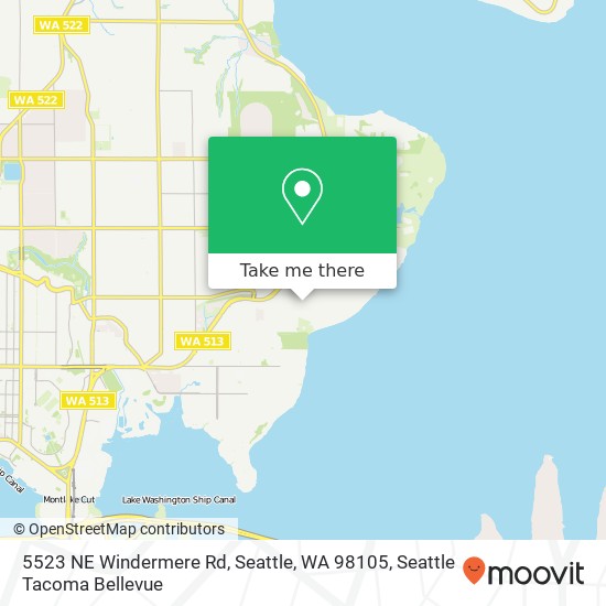 5523 NE Windermere Rd, Seattle, WA 98105 map