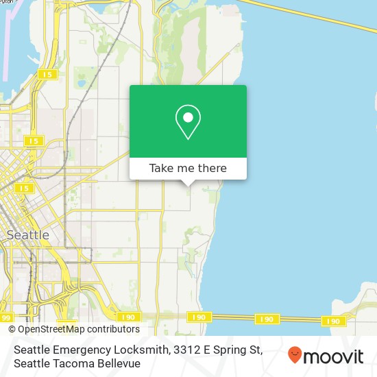 Mapa de Seattle Emergency Locksmith, 3312 E Spring St