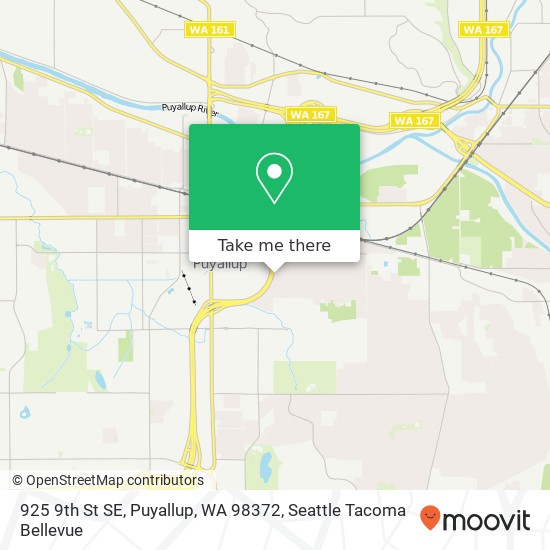 Mapa de 925 9th St SE, Puyallup, WA 98372