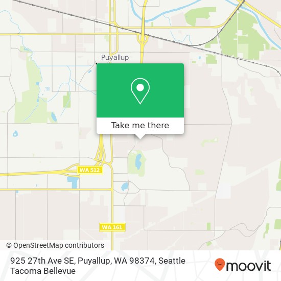 Mapa de 925 27th Ave SE, Puyallup, WA 98374