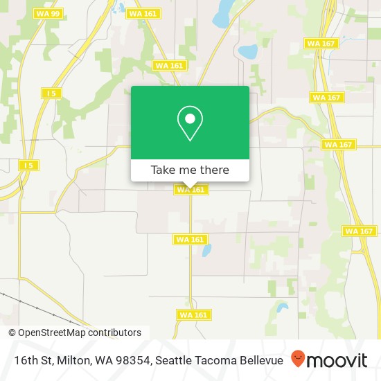 Mapa de 16th St, Milton, WA 98354