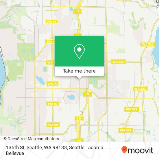 Mapa de 135th St, Seattle, WA 98133