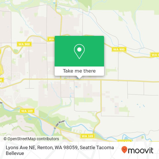 Mapa de Lyons Ave NE, Renton, WA 98059