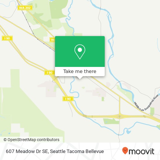 Mapa de 607 Meadow Dr SE, North Bend, WA 98045