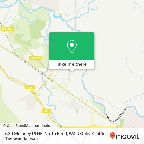 Mapa de 620 Maloney Pl NE, North Bend, WA 98045