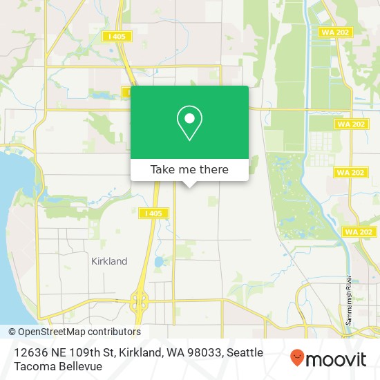 Mapa de 12636 NE 109th St, Kirkland, WA 98033