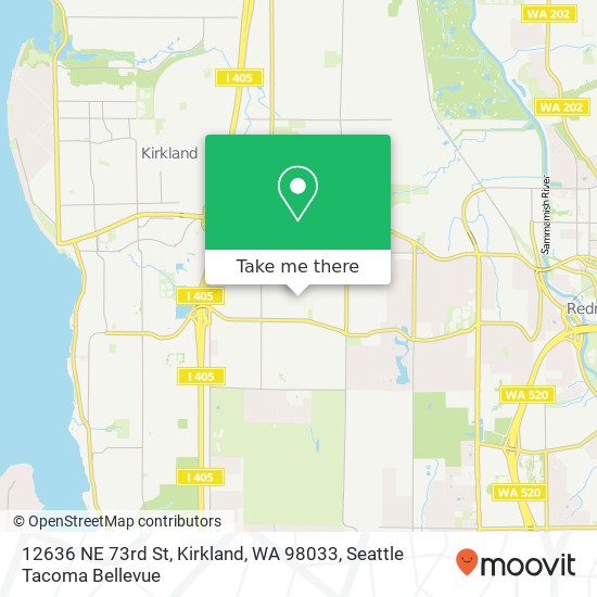 Mapa de 12636 NE 73rd St, Kirkland, WA 98033