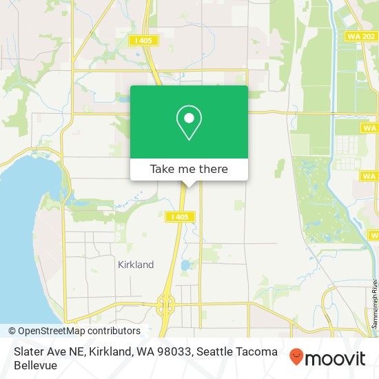 Mapa de Slater Ave NE, Kirkland, WA 98033