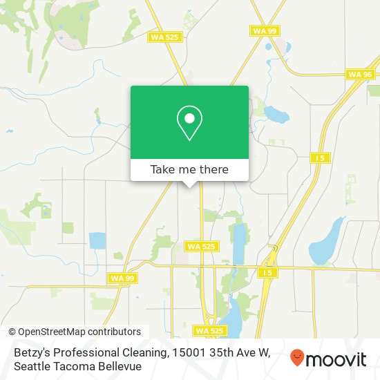 Mapa de Betzy's Professional Cleaning, 15001 35th Ave W