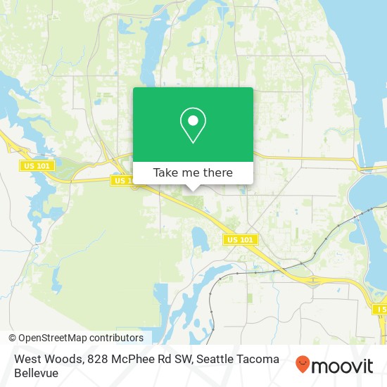 West Woods, 828 McPhee Rd SW map