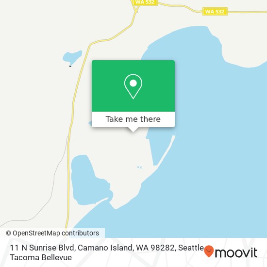 Mapa de 11 N Sunrise Blvd, Camano Island, WA 98282