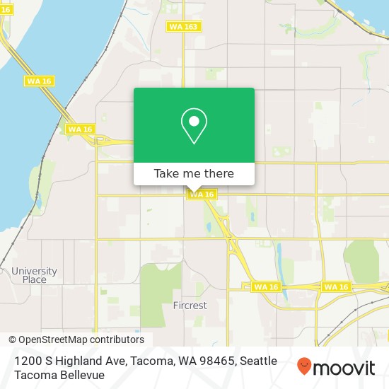 1200 S Highland Ave, Tacoma, WA 98465 map