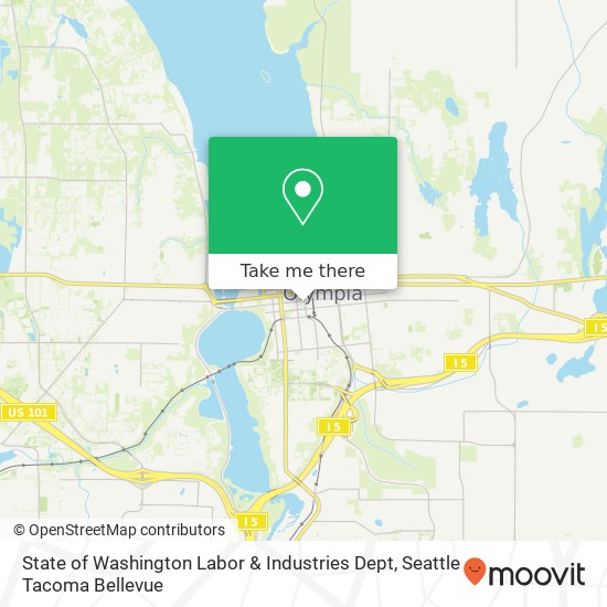 State of Washington Labor & Industries Dept map