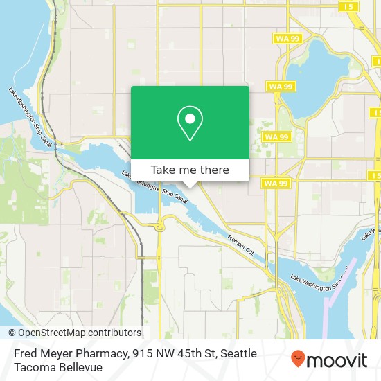 Mapa de Fred Meyer Pharmacy, 915 NW 45th St