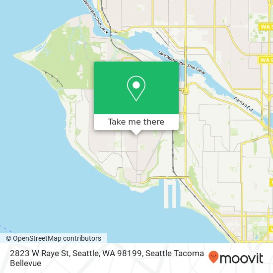 Mapa de 2823 W Raye St, Seattle, WA 98199