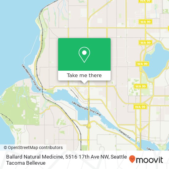 Mapa de Ballard Natural Medicine, 5516 17th Ave NW