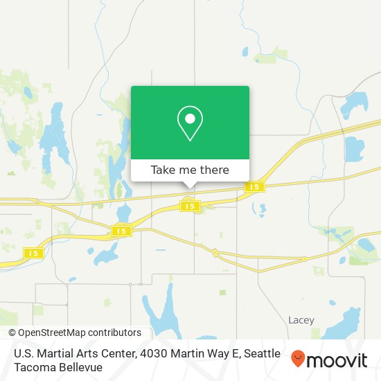 U.S. Martial Arts Center, 4030 Martin Way E map