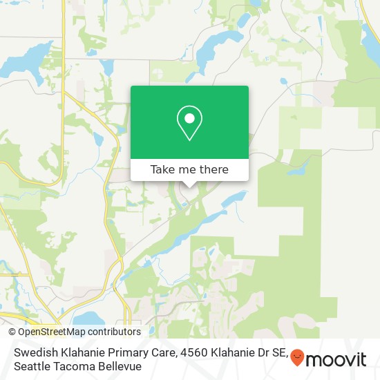 Mapa de Swedish Klahanie Primary Care, 4560 Klahanie Dr SE