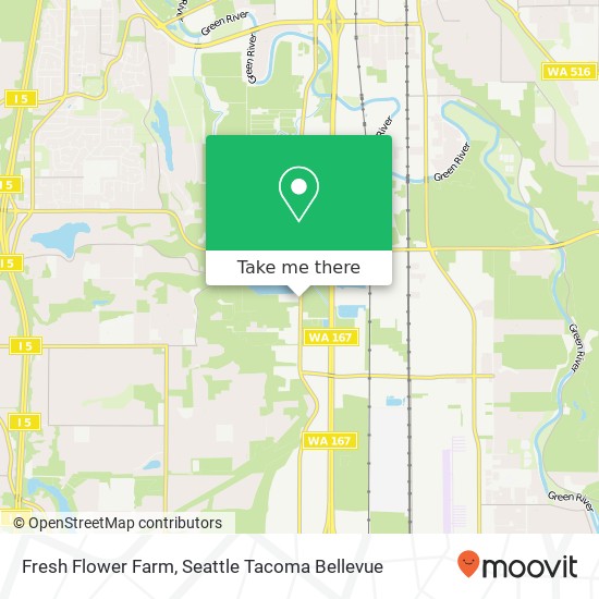 Mapa de Fresh Flower Farm, 28235 W Valley Hwy S