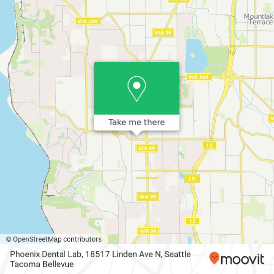 Mapa de Phoenix Dental Lab, 18517 Linden Ave N