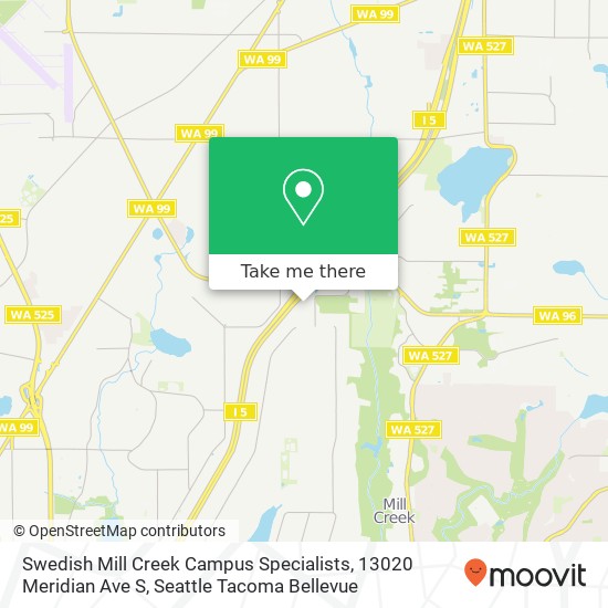 Swedish Mill Creek Campus Specialists, 13020 Meridian Ave S map