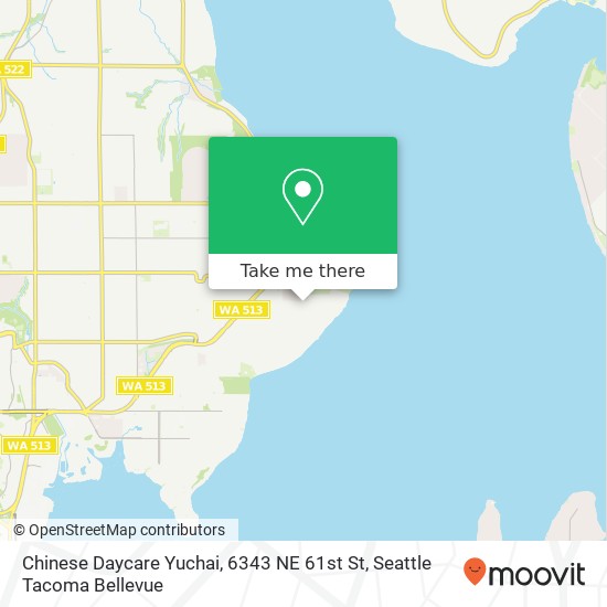 Mapa de Chinese Daycare Yuchai, 6343 NE 61st St