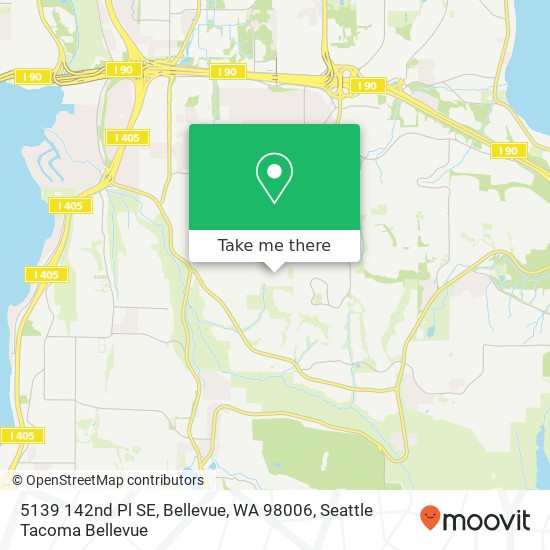 Mapa de 5139 142nd Pl SE, Bellevue, WA 98006