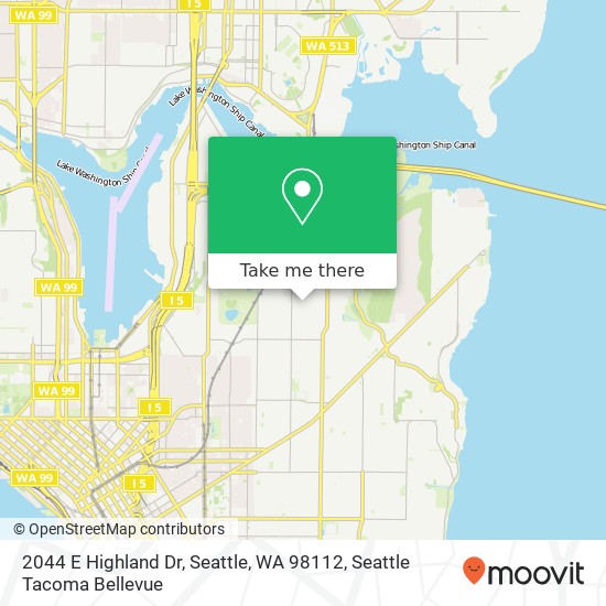 Mapa de 2044 E Highland Dr, Seattle, WA 98112