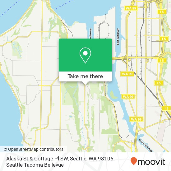 Alaska St & Cottage Pl SW, Seattle, WA 98106 map